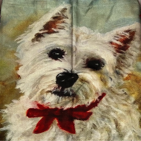 Eco-Friendly White Westie Dog Folding Tote Bag - Picture 7 of 13